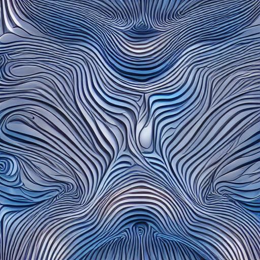 Abstract Vector Fractal with 3D Shading