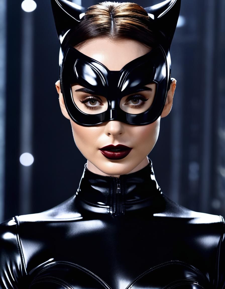 Catwoman Cosplay in Action Movie Scene