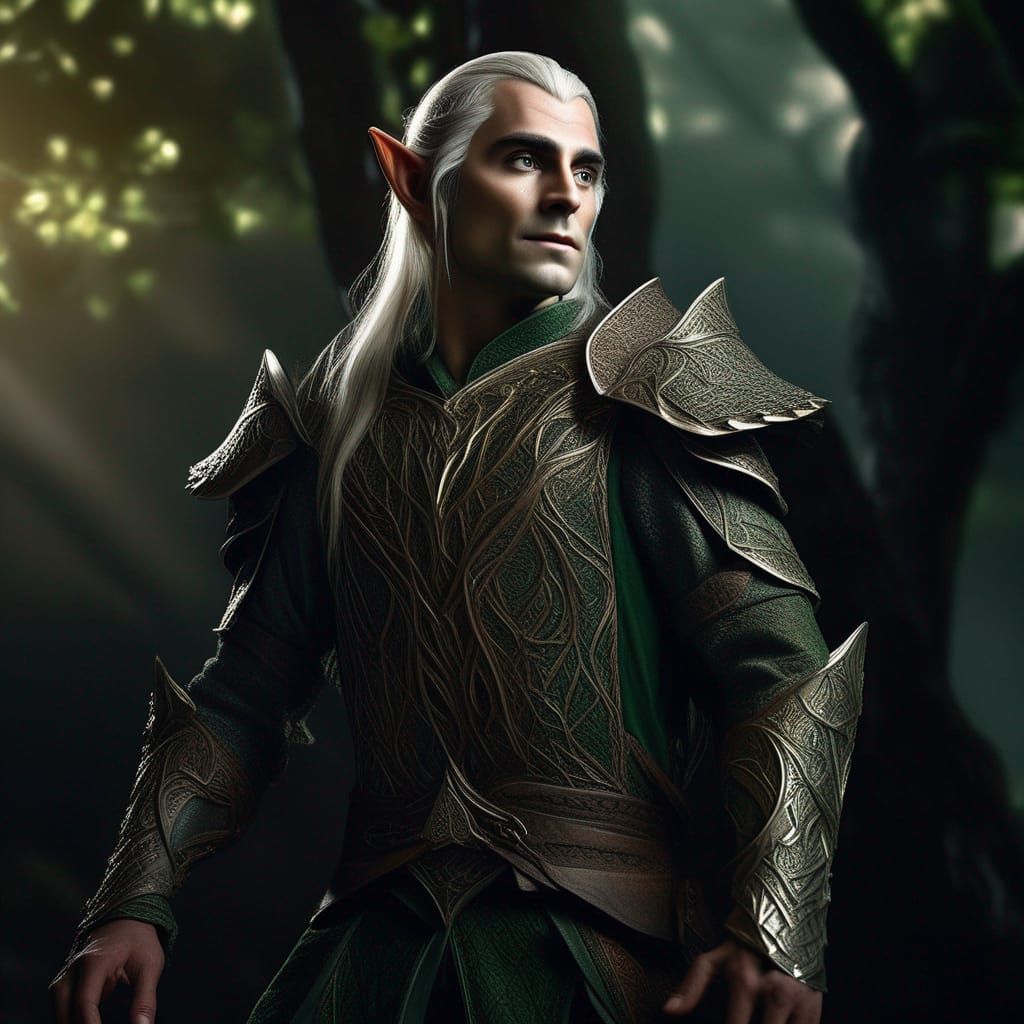 Lordly Elf Portrait in High-Quality CGI