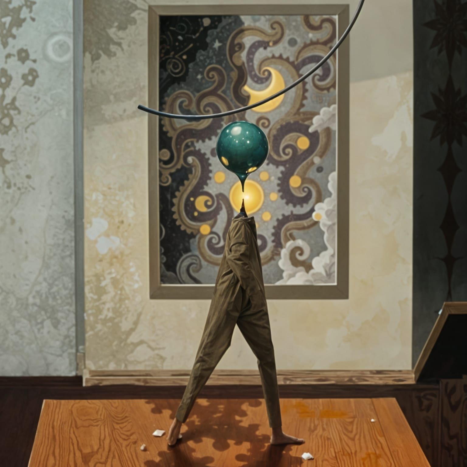 Mystical Book Illuminated in Cosmic Void