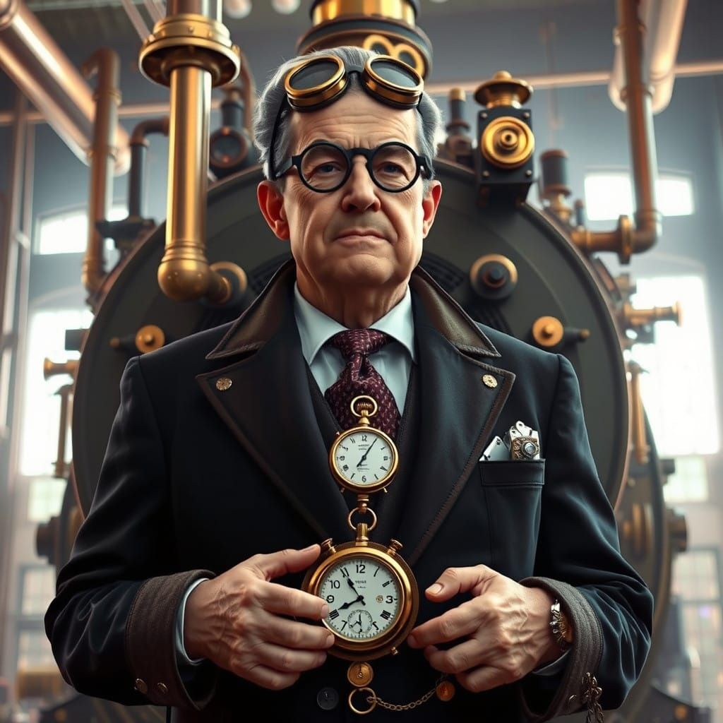 Steampunk Richard Nixon: Elegant Visionary of the Brass Age