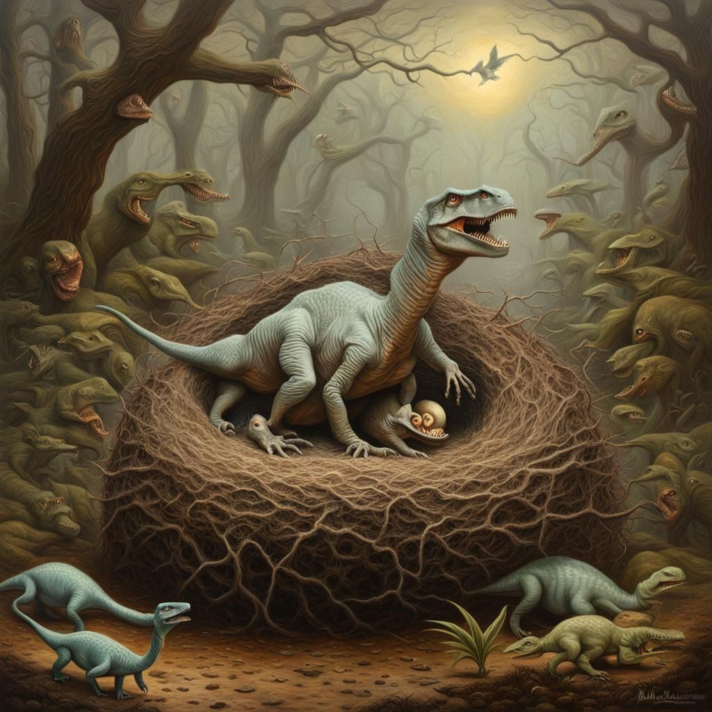 The babies are to stay close to the nest. The predators are ...