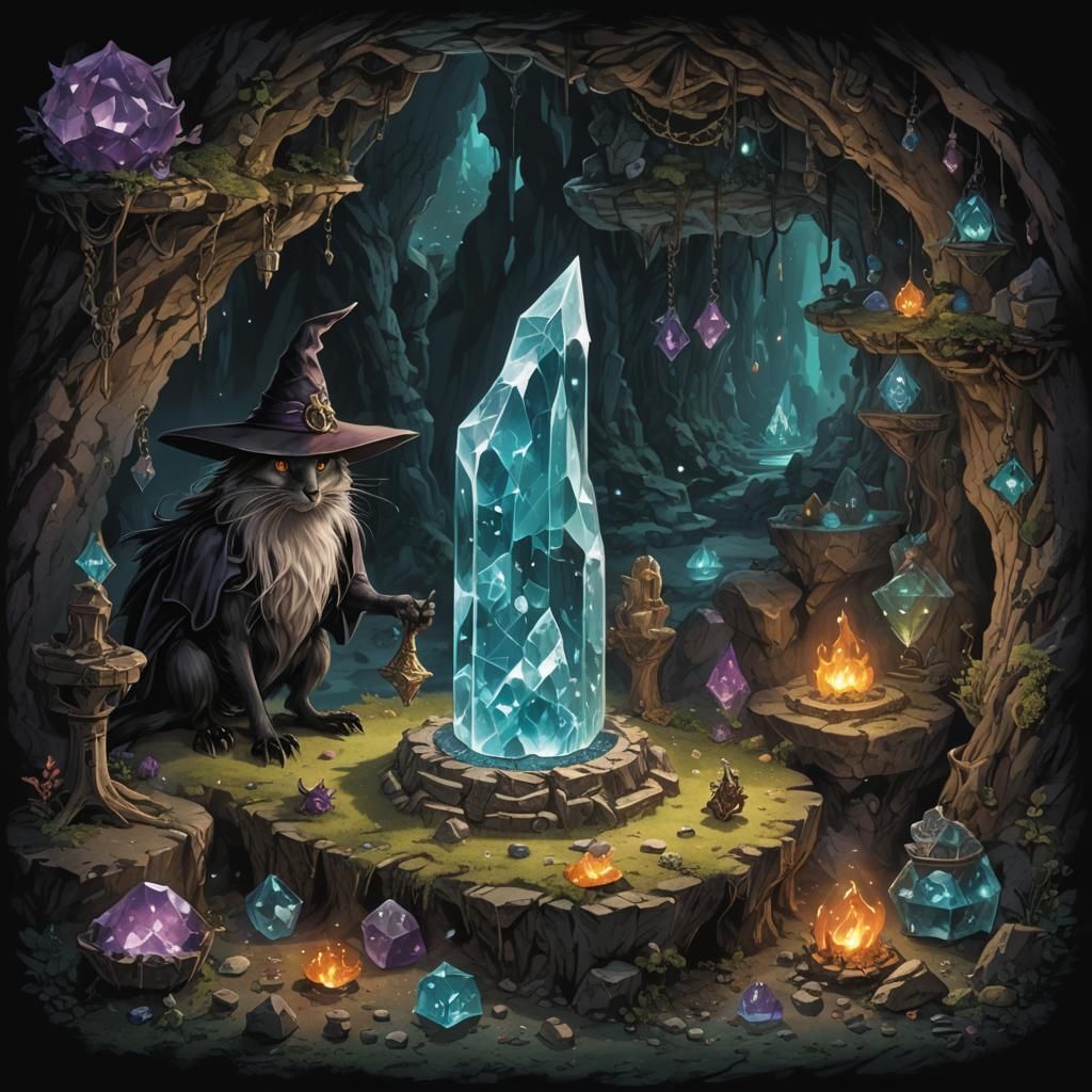 Crystal Cave: Witch's Familiar and Magical Properties