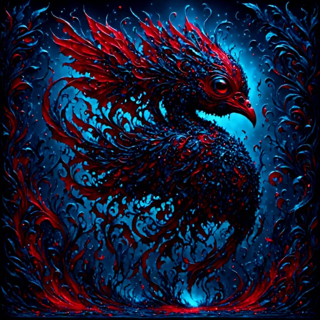 Surreal Bird in a Box: Procrastination Art