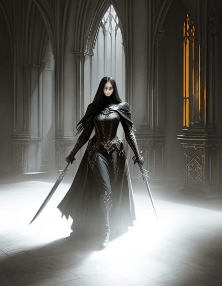 Gothic Goddess in Crimson Splendor