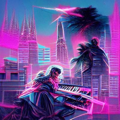 Vibrant Synthwave Scene
