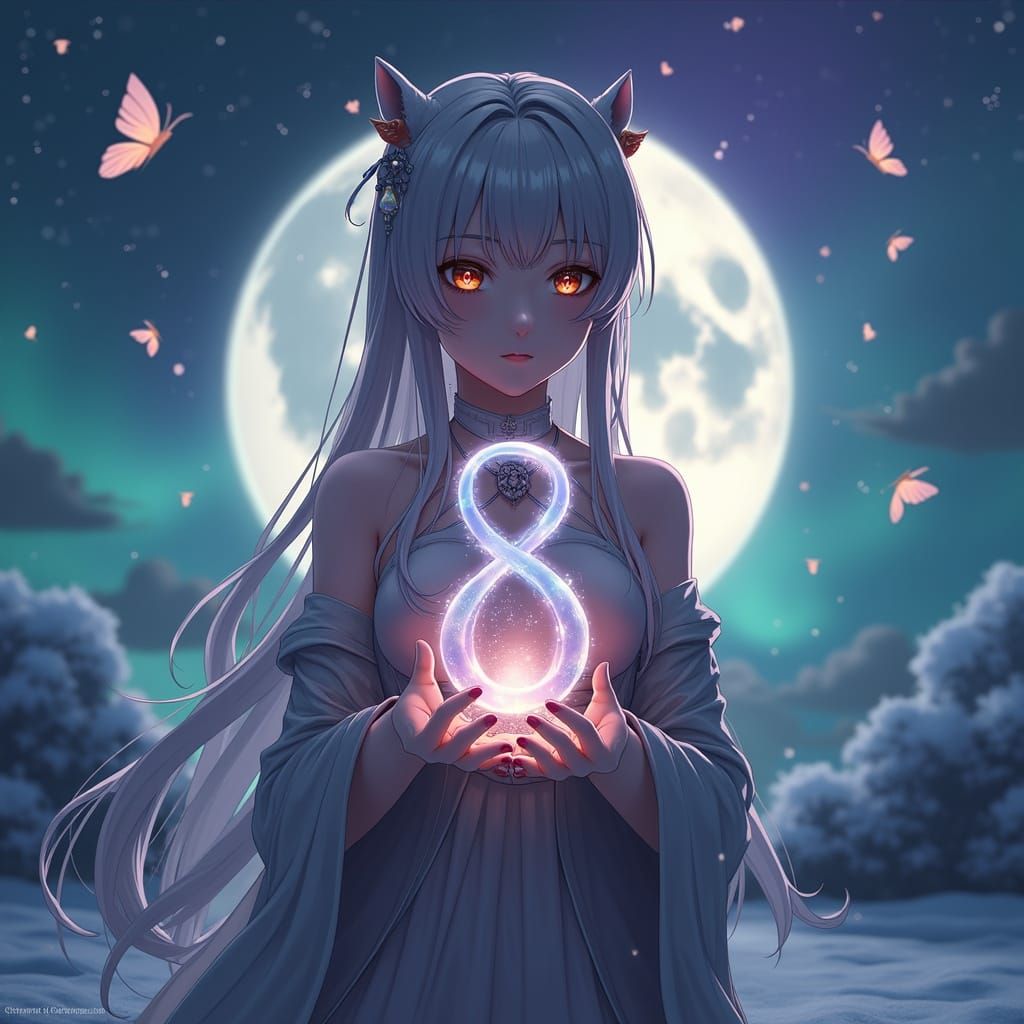 Anime Goddess Awakens in Celestial Bloom