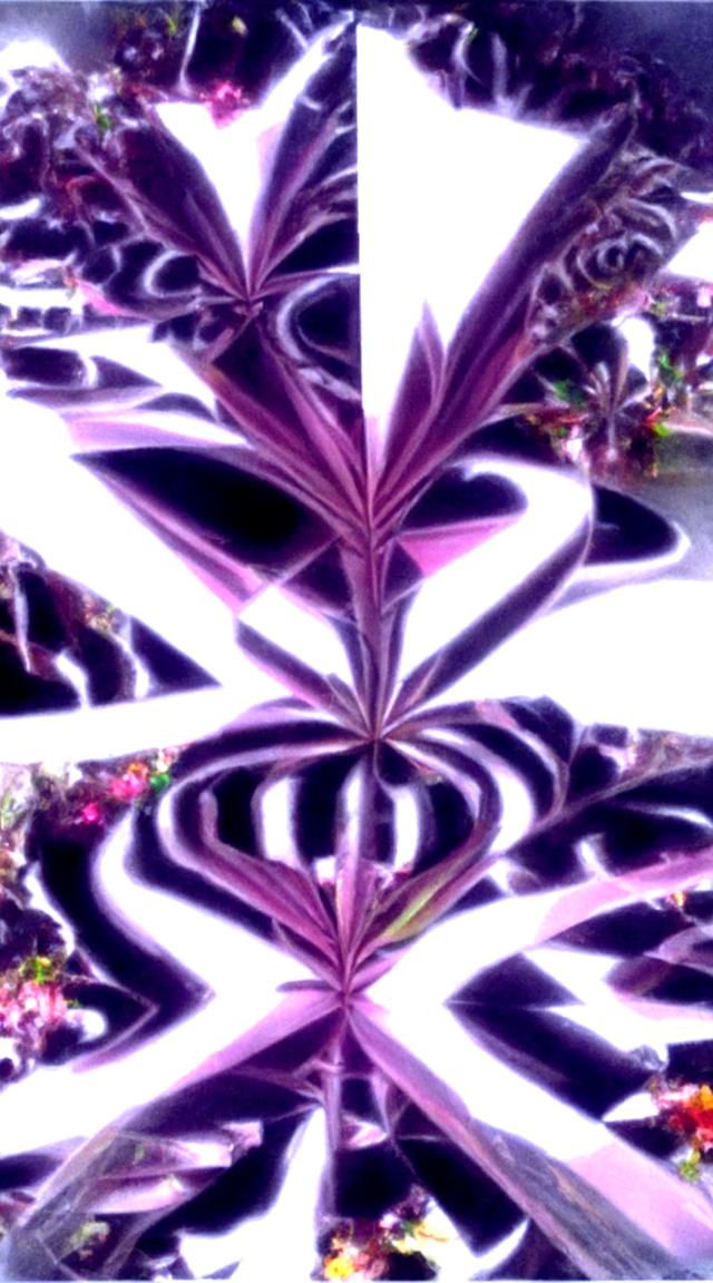 Razzle Dazzle Fractal Plant with Mirror Symmetry
