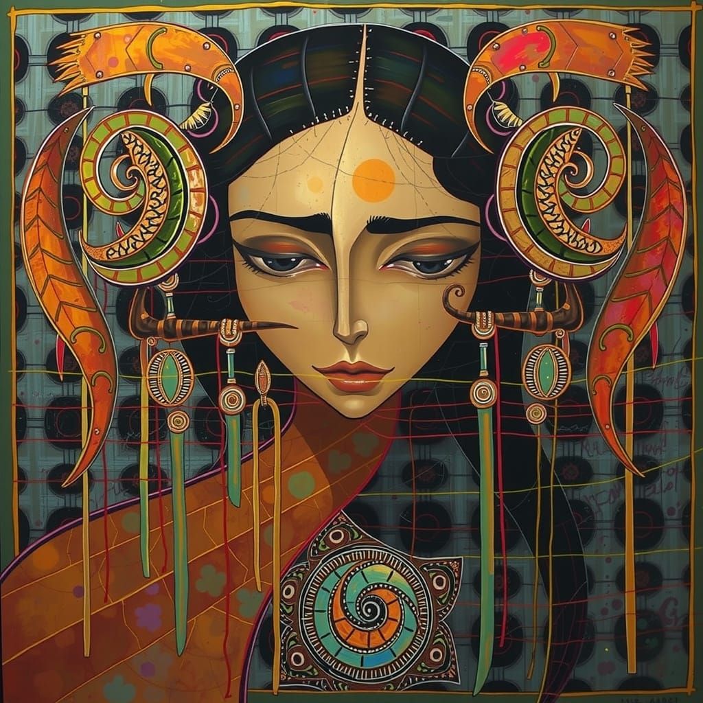 Dynamic Abstract Expressionism in Iridescent Colors