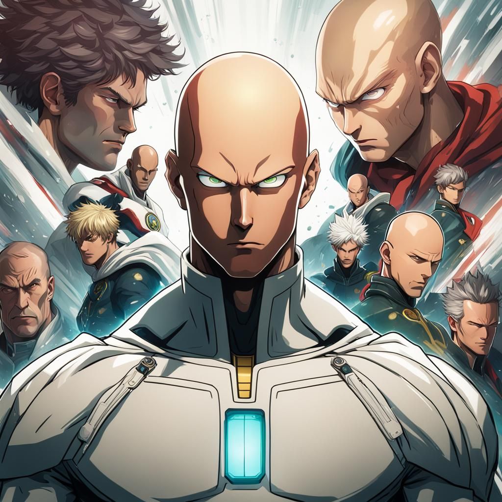 Hyperdetailed One Punch Man Portrait in 8K Resolution