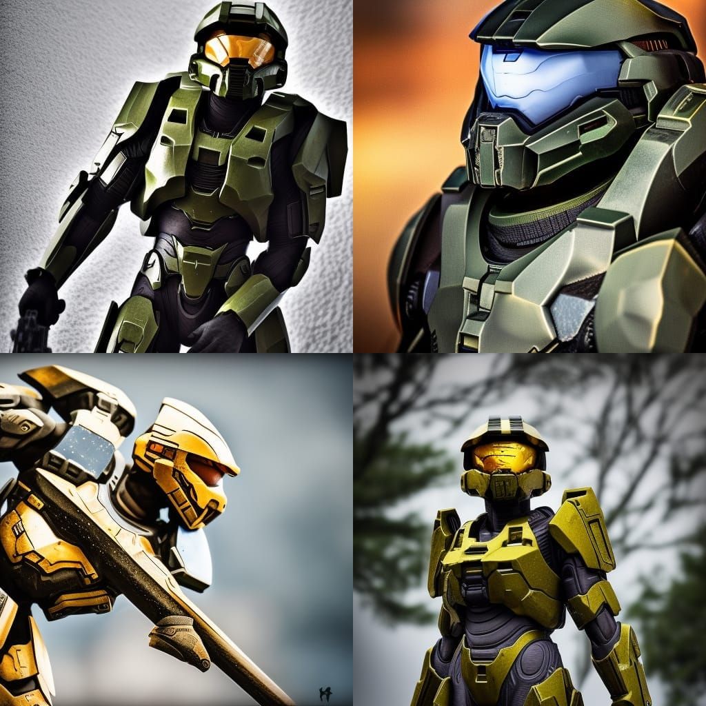 Halo Spartan in Professional Photography Style