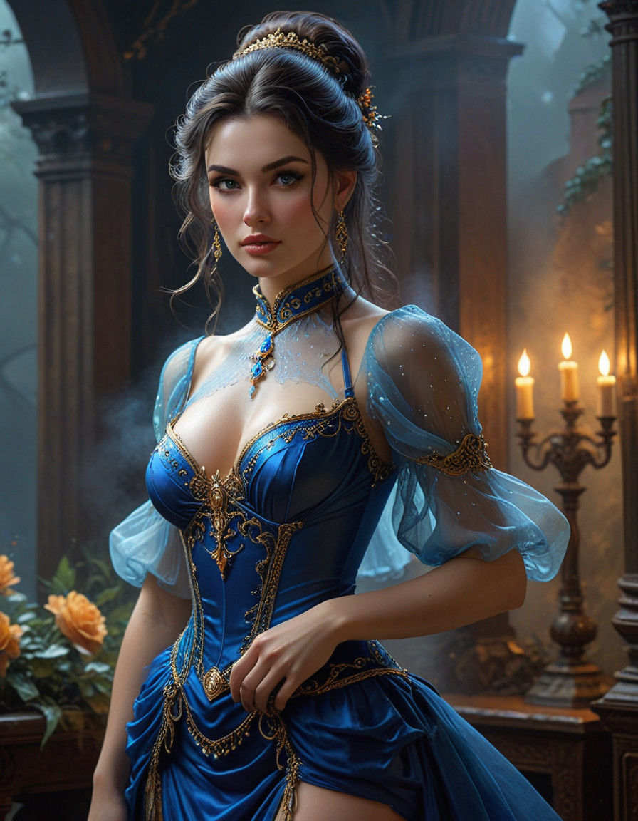 Ethereal Countess in Photorealistic Fantasy Art