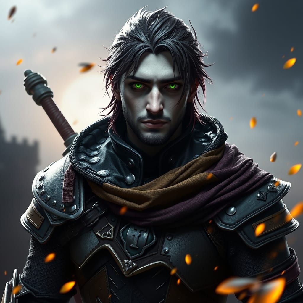 Dark Fantasy Warrior in Nightingale Armor