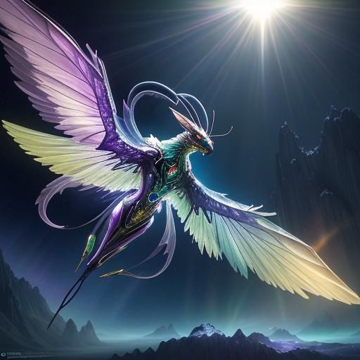 Prismant: Stained Glass Mantis Refracting Light