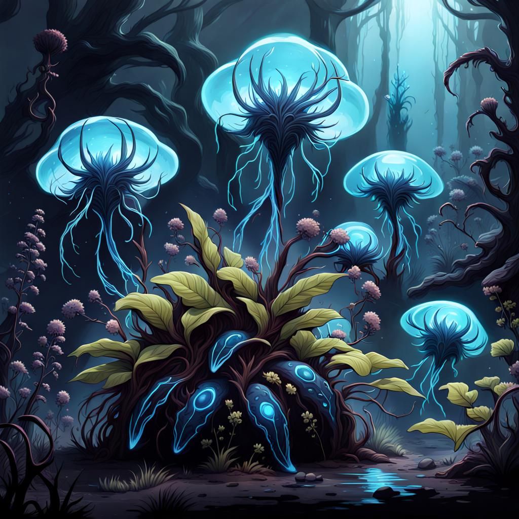 The rare Aerostatia plant (Hot-air Balloon Plant)