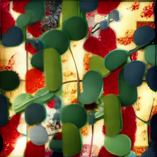 Vivid Forest Scene in Expressionist Style