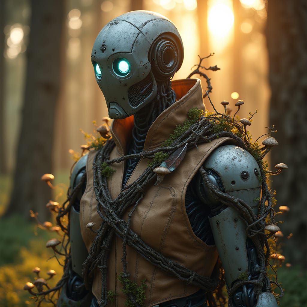 Warforged Witcher Merges with Enchanted Forest in Cyberpunk ...