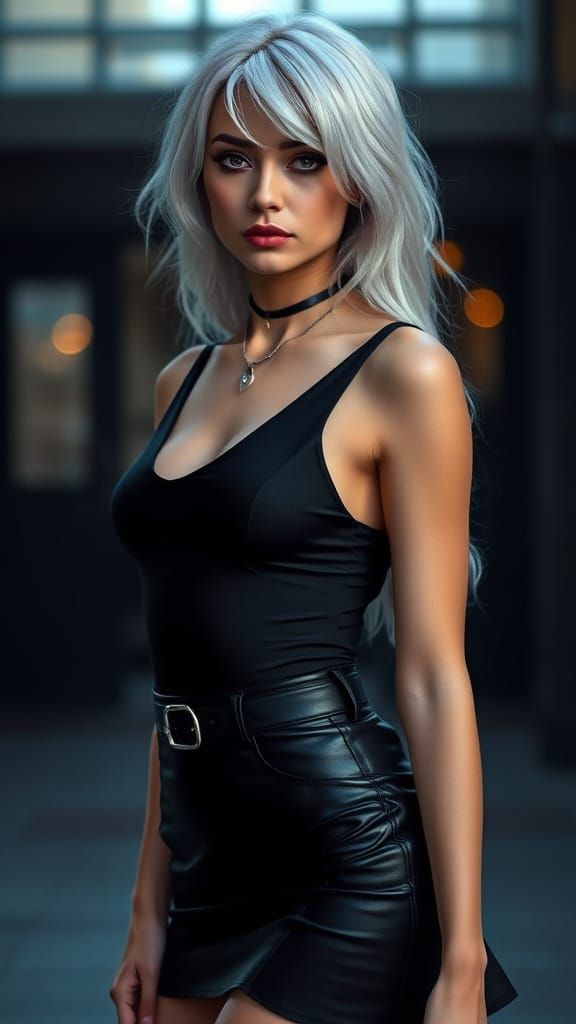 Ethereal Goth Beauty in Dark Elegance