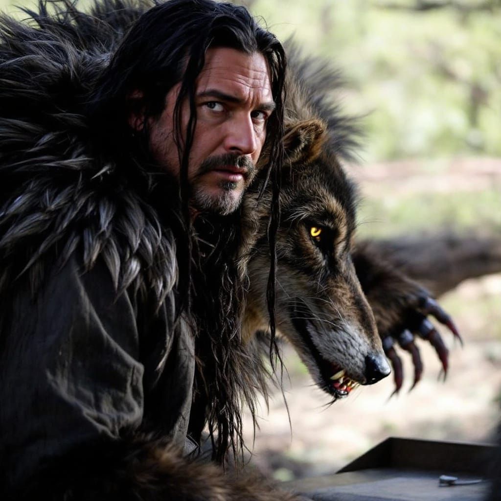 Henry Standingbear Depicted as a Werewolf