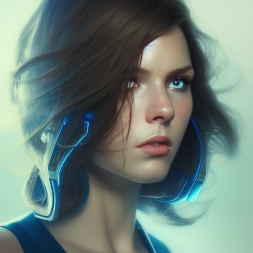 Sci-Fi Brunette Portrait in Unreal Engine 5