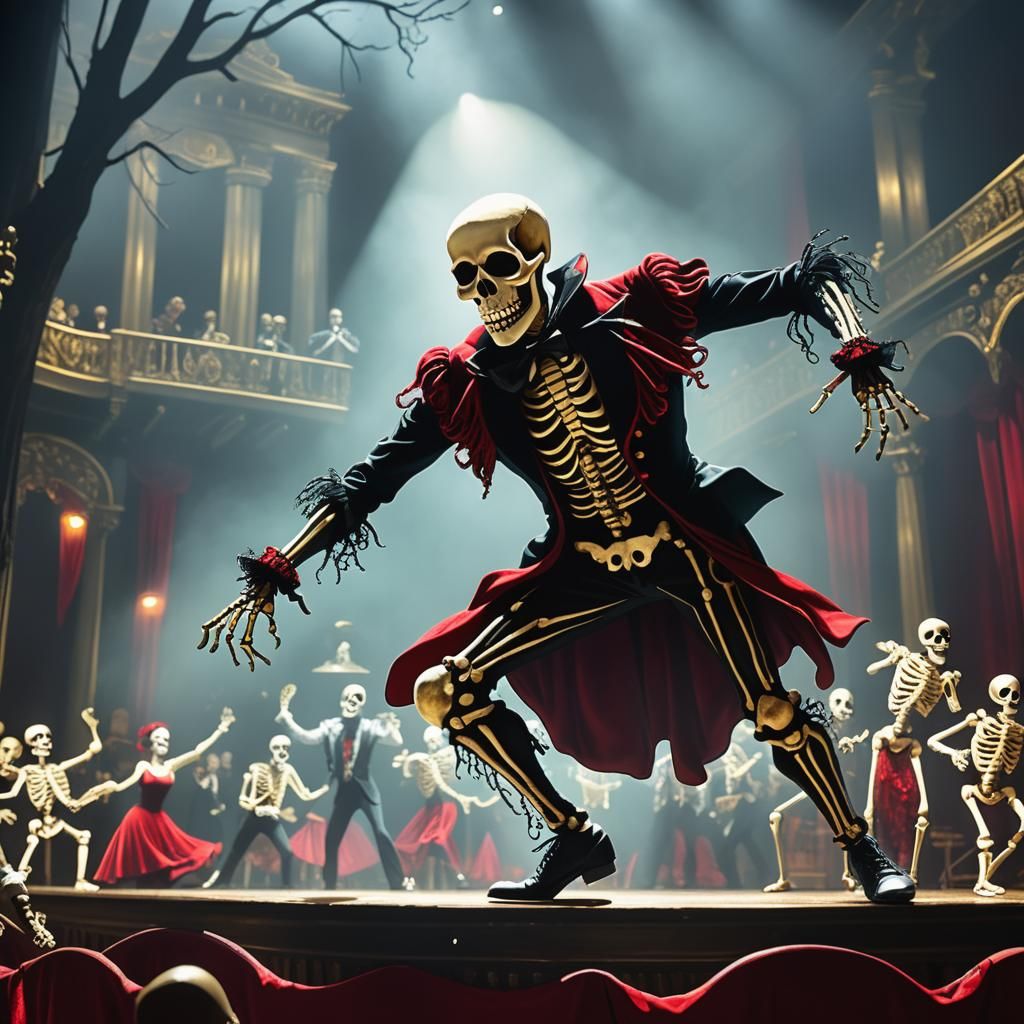 Skeletons Dance on Broadway Stage