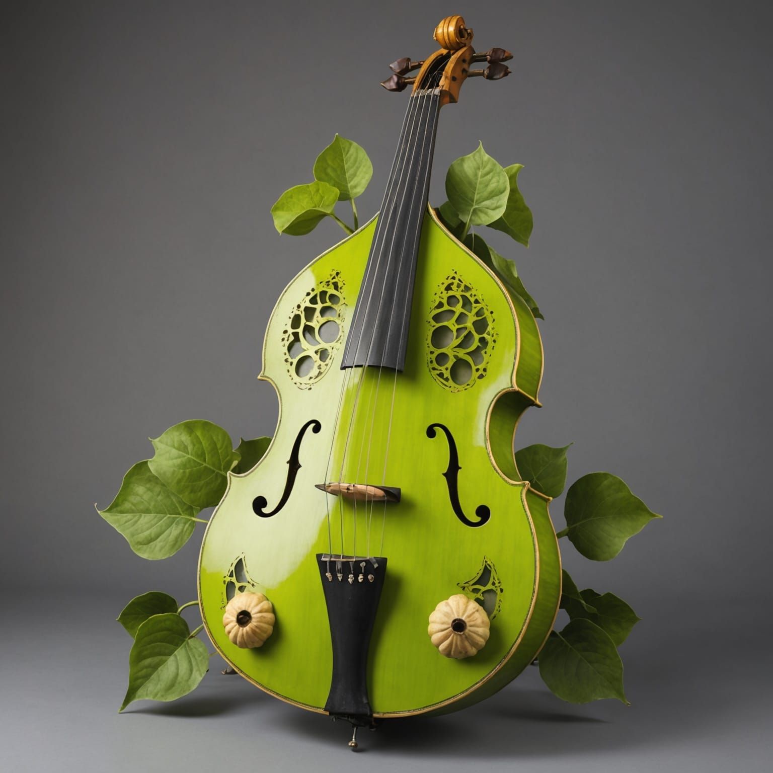 Unique Gourd Viola da Gamba with Resonators