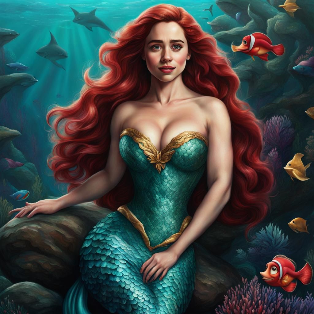 Hyperrealistic Ariel with Emilia Clarke Likeness