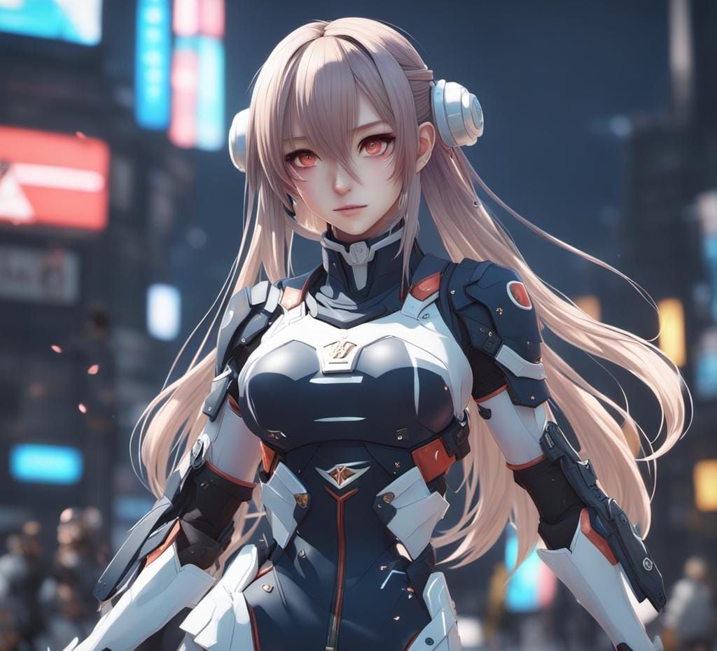 Anime Girl in 3D Art Style