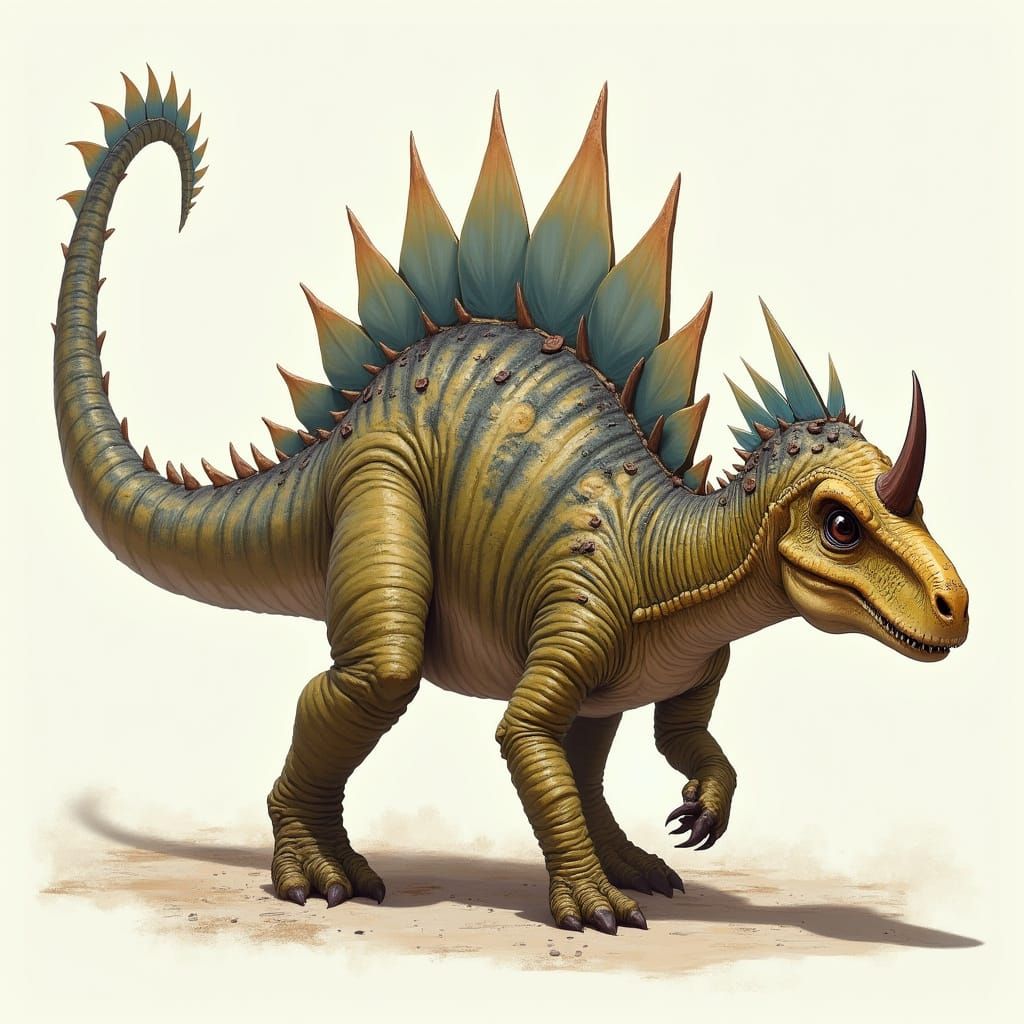 Cyplioncasaurus: Armored Ankylosaurid in Digital Art Style