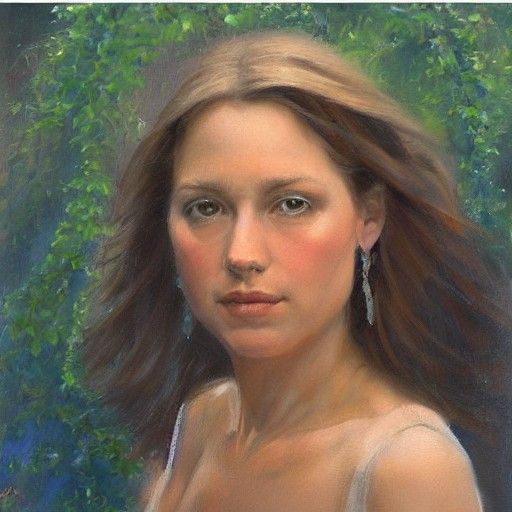 Portrait of Anastasia as Oil Painting