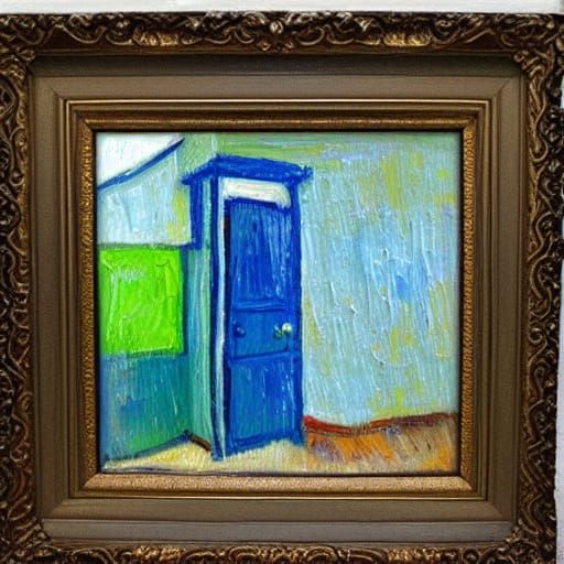 Expressionist Toilet in Neo-Impressionist Impasto Style