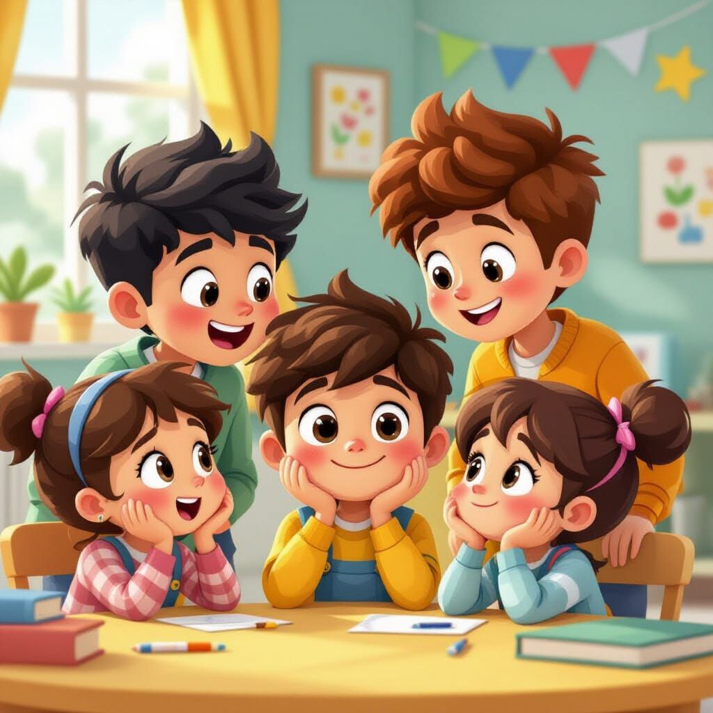 Children's Emotions in a Playful Cartoon Style