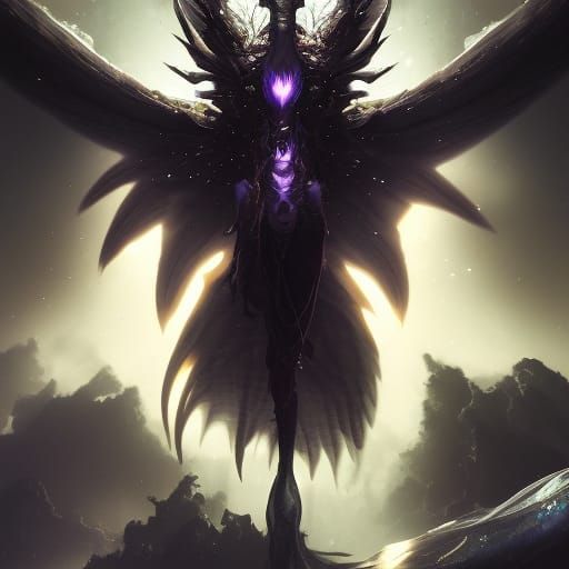 Corrupted Celestial Pegasus in Dark Fantasy Art