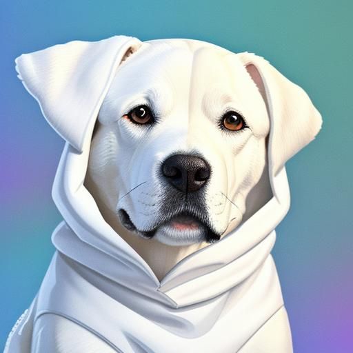 Cute Puppy in Hoodie: Low Poly Art Illustration