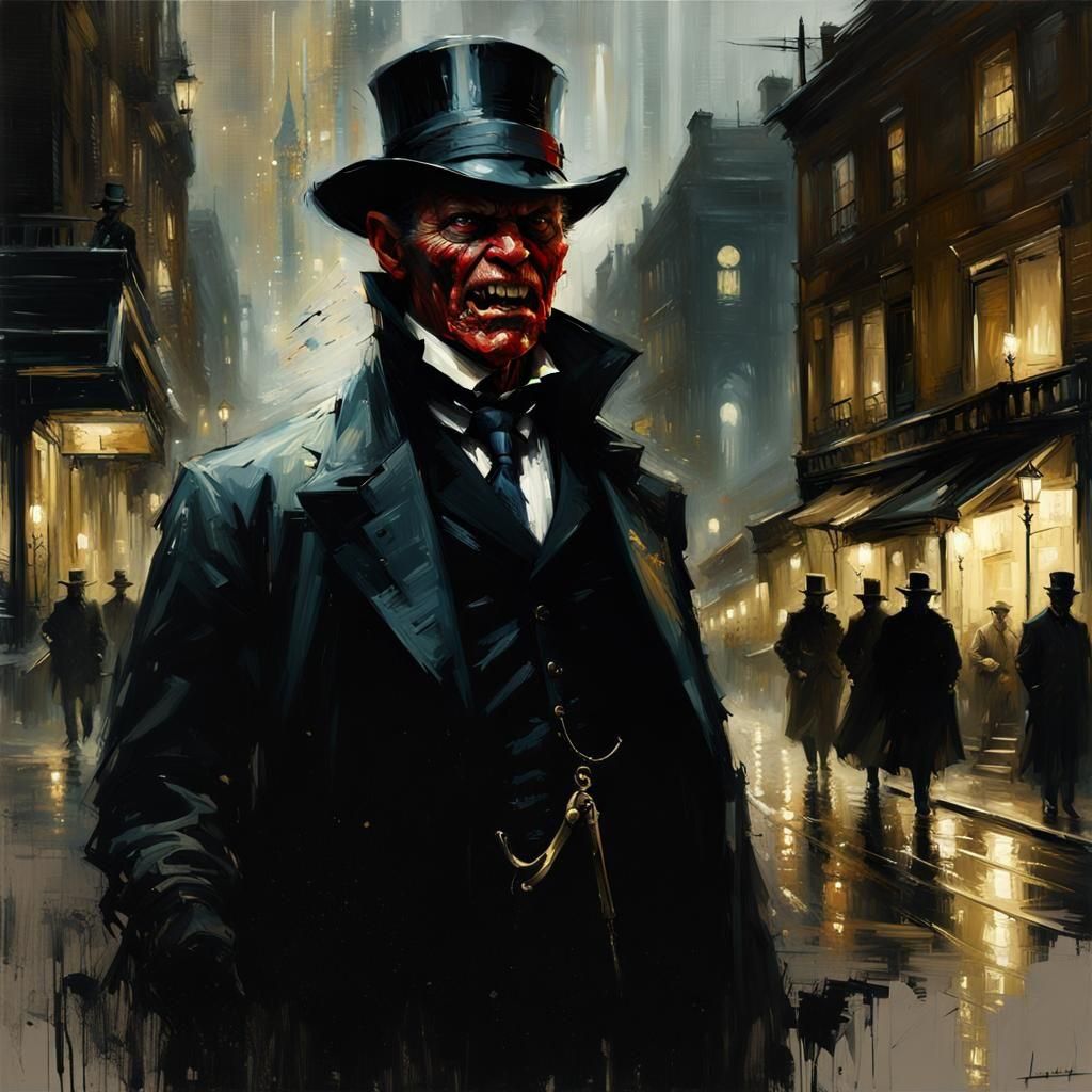 Sinister Demon Portrait with Dramatic Lighting