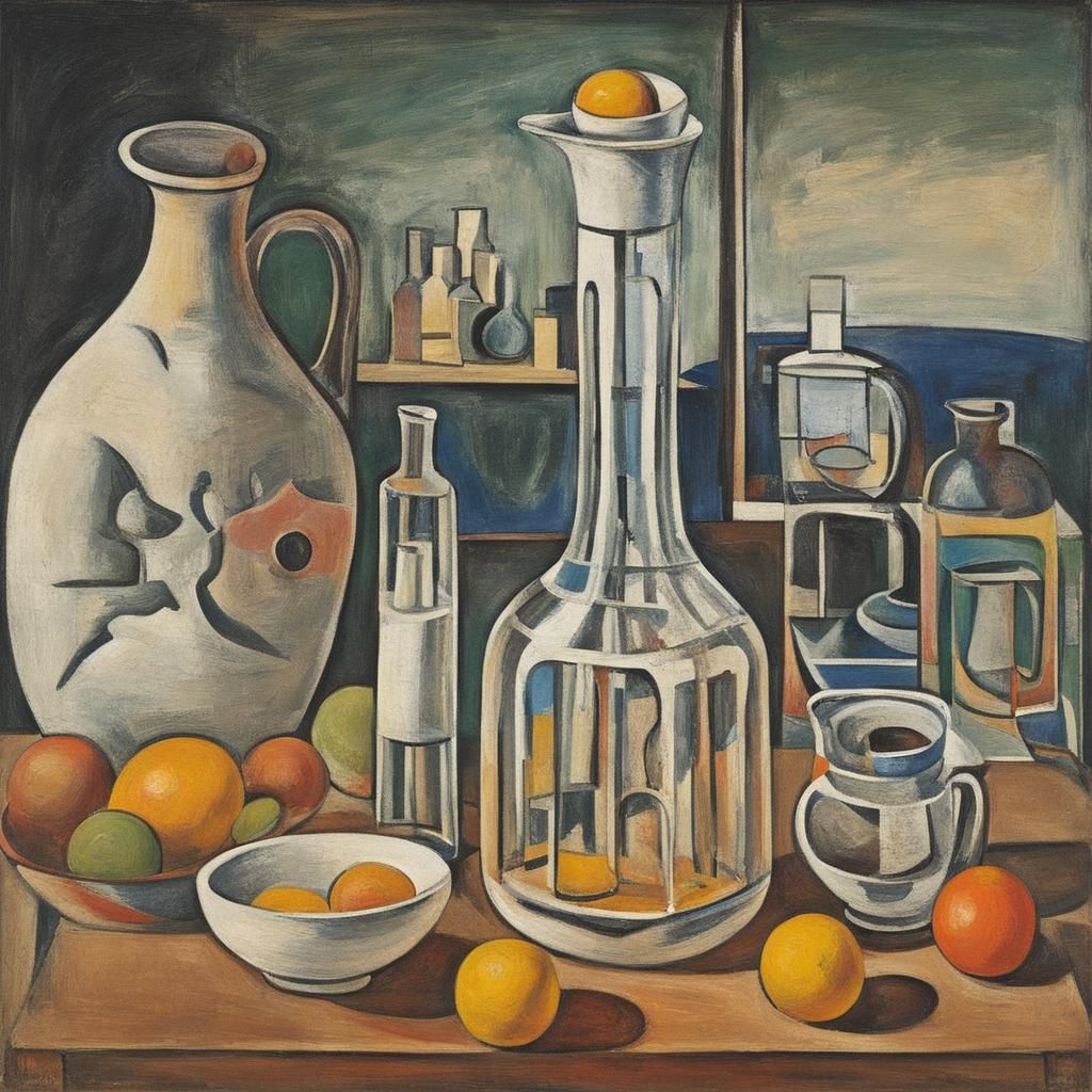 Abstract Still Life in Le Corbusier Style