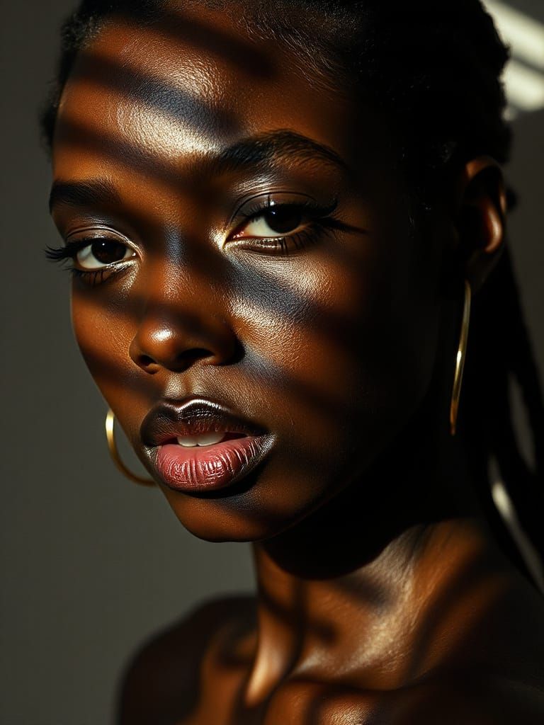 Hyperrealistic Portrait of a Black Woman