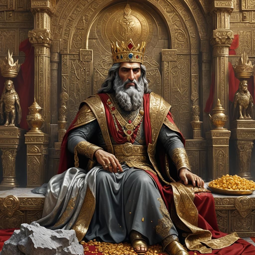 Cyrus the Great on His Throne: Digital Matte Painting