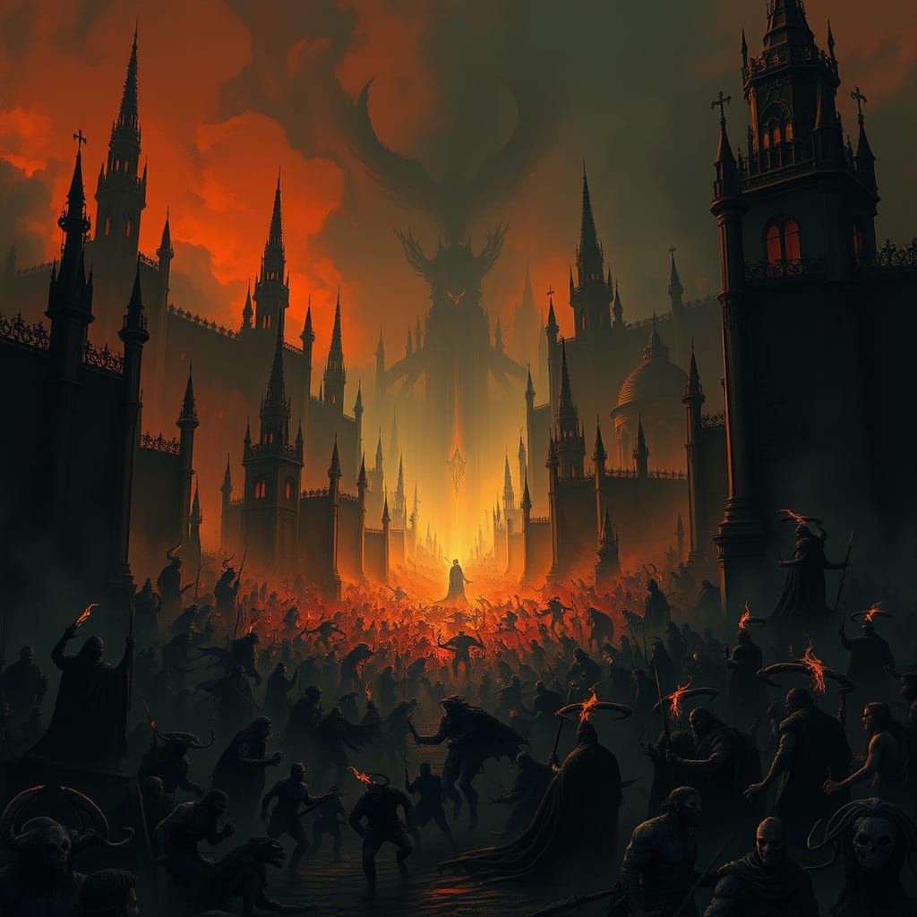 1000 Devils Reign Dark Fantasy Illustration