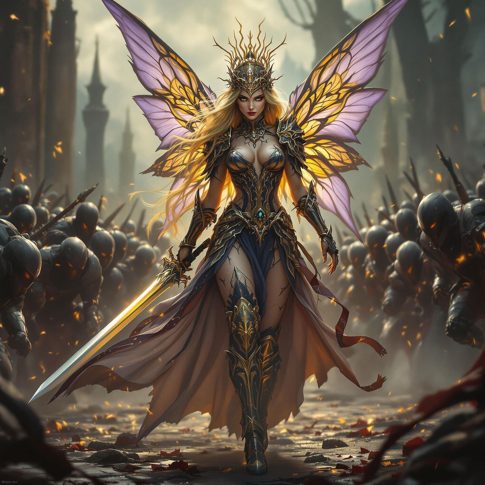 Fairy Warrior Strides Through Enemy Lines