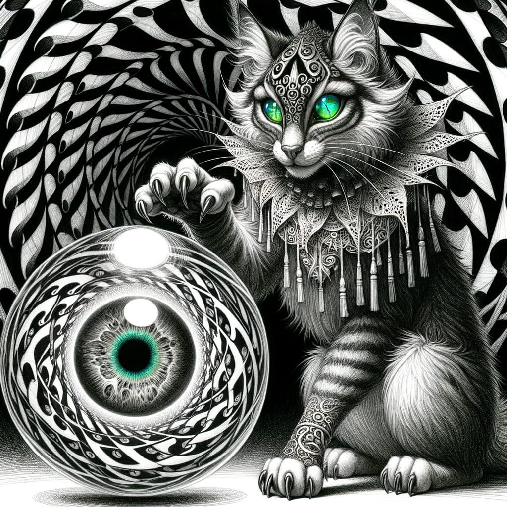 Enigmatic Haitian Cat Master of Optical Illusions