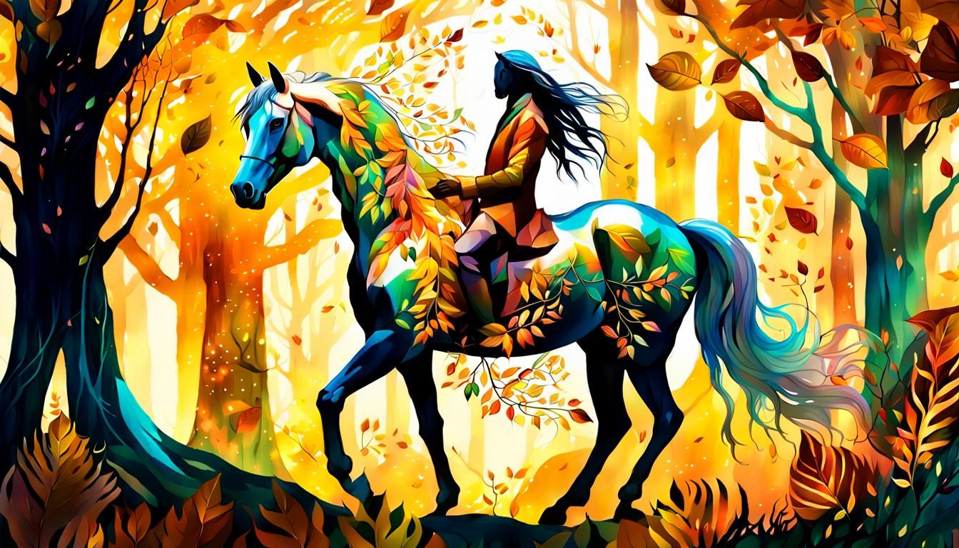 Mystical Forest Centaur in Magical Realism Style