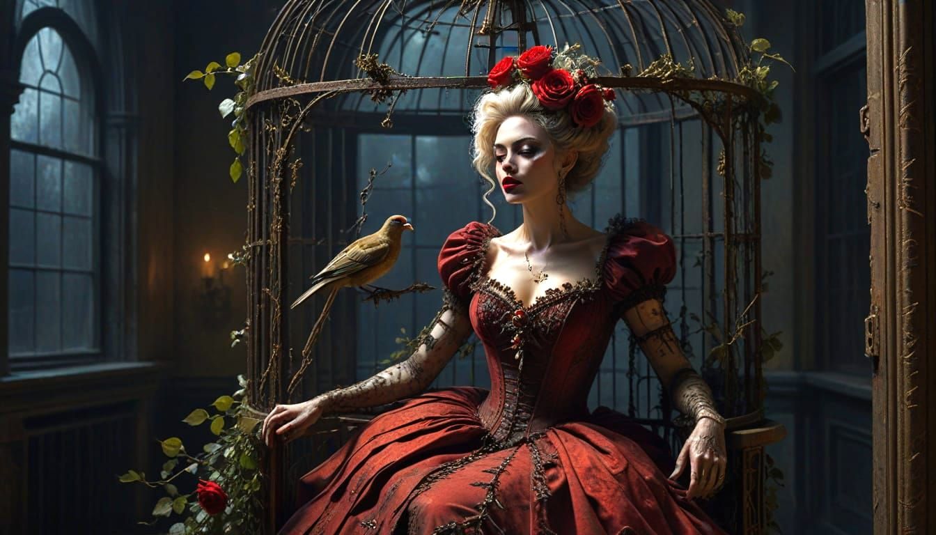 Haunting Portrait of a Drag Queen in a Forgotten Ballroom