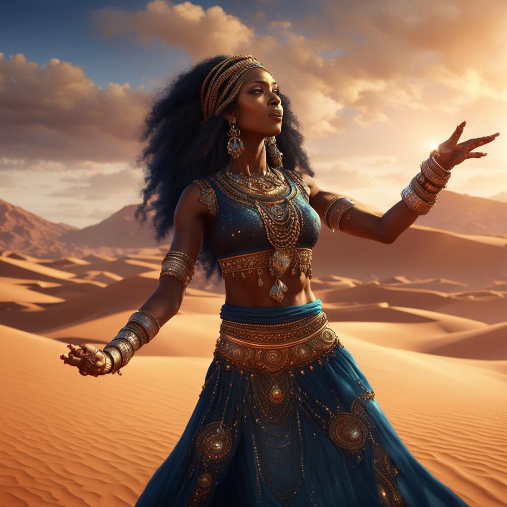 Desert Belly Dancer: Fantasy Concept Art