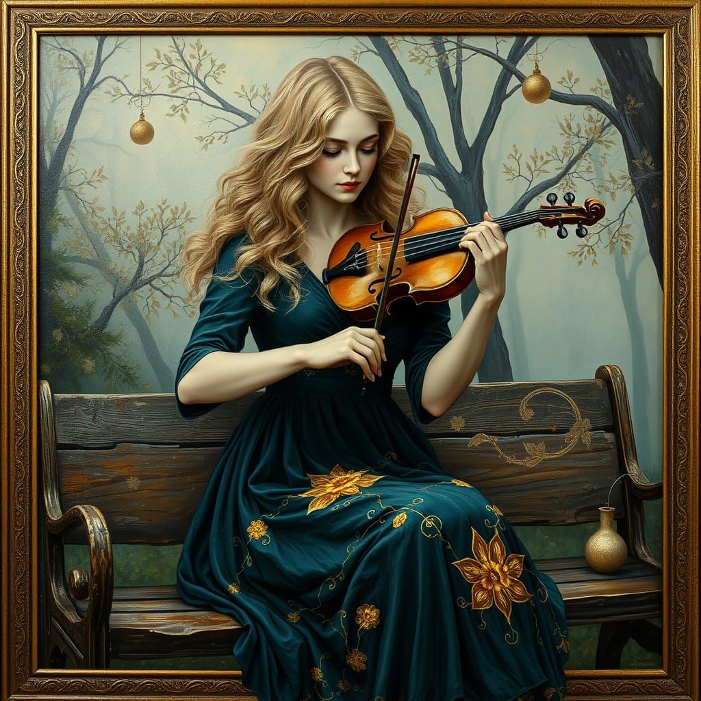 Blonde in Dreamlike Impasto Painting