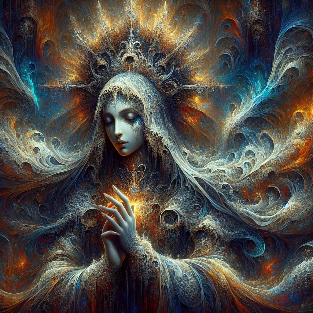 Mystical Holy Mary Fantasy Concept Art