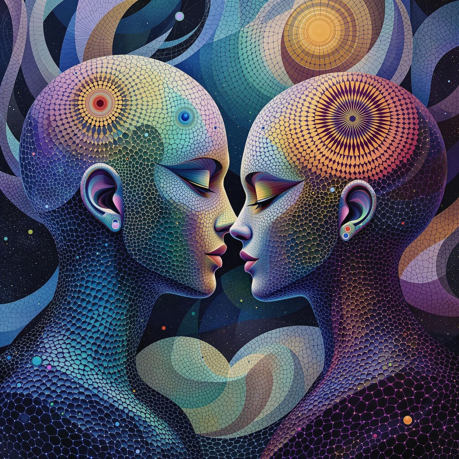 Alchemical Weaving in Mesmerizing Monochromatic Style