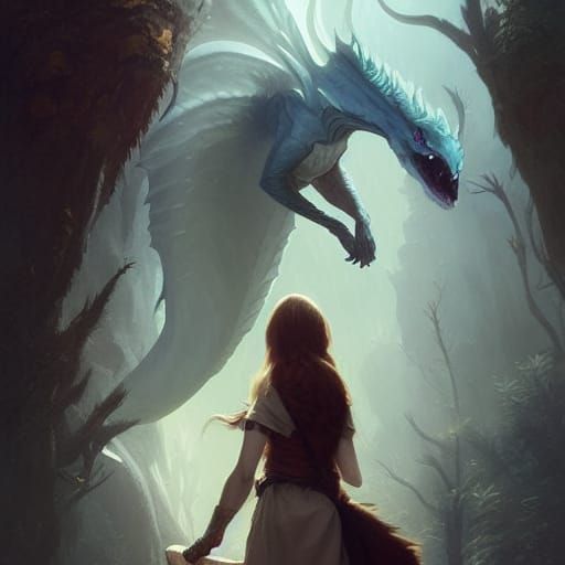 Cute Mythical Creature in Epic Fantasy Style