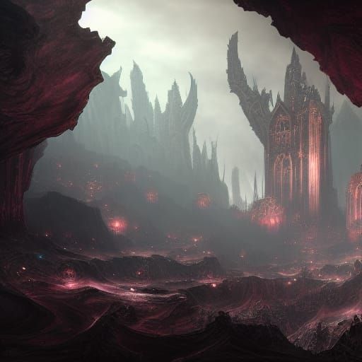 Black Metal Cube in Detailed Matte Painting