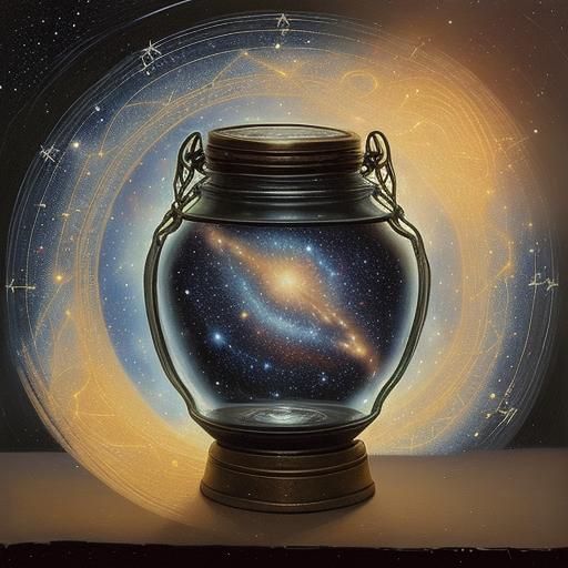 Stars Emerge From Tin Can: Oil Painting